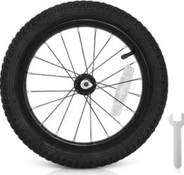 20 Inch Kids Bike Front Wheels Replacement with Solid Air Rubber Tire and Inner