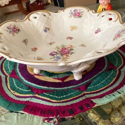 Antique Floral Bowl - Fine China
