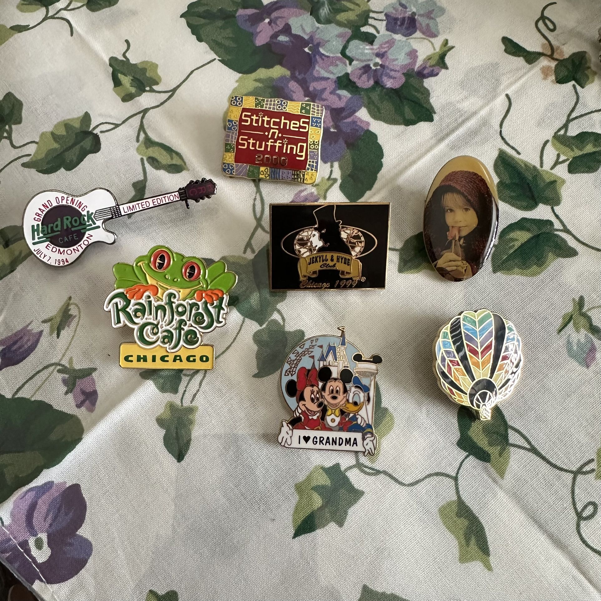 Lot Of Assortment Of 7 Pins