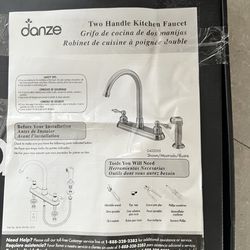 Danze kitchen faucet and hose.