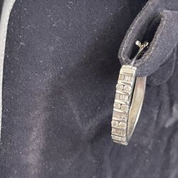 Diamond Hoops Earrings 