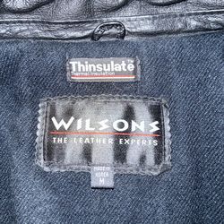 Wilson Leather Black Men Jacket M - L Over Size Med 