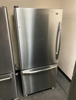 Maytag Bottom Freezer Refrigerator Stainless Steel