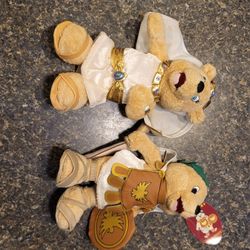Caesars Toga Teddies 8" stuffed bears set of 2