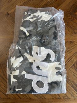 Supreme Satin Applique Sweatpant (SS26) Snow Camo Size Medium