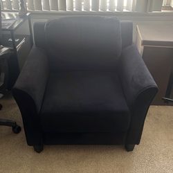 Comfortable black sofa chair