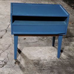Antique Blue Side Table
