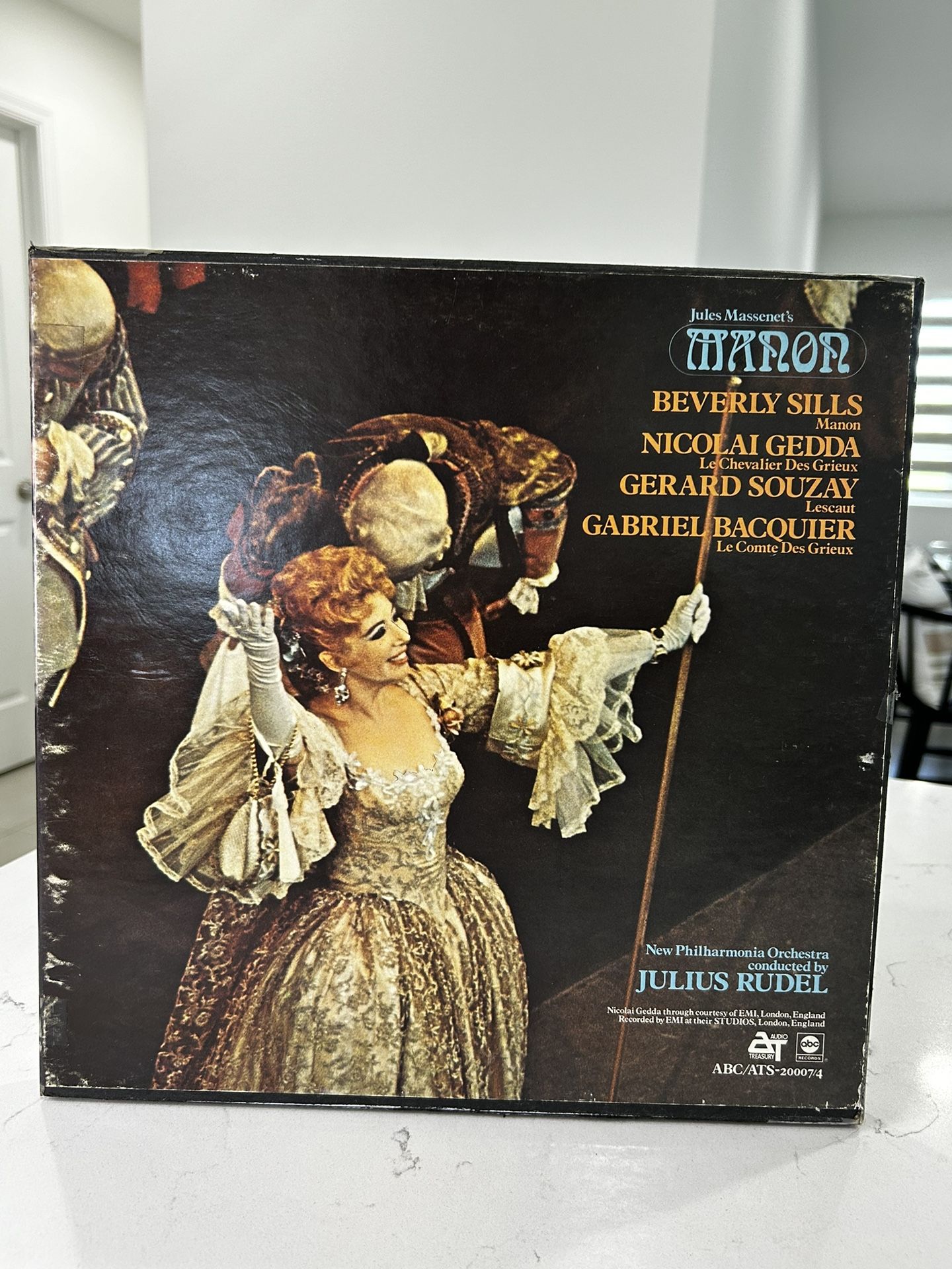 Massenet Manon Beverly Sills Nicolai Gedda Gérard Souzay Gabriel Bacquier LP Vinyl Set