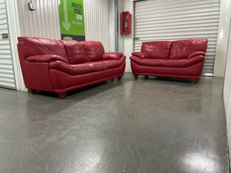 Free Delivery - Modern Italian Leather Sofa Set