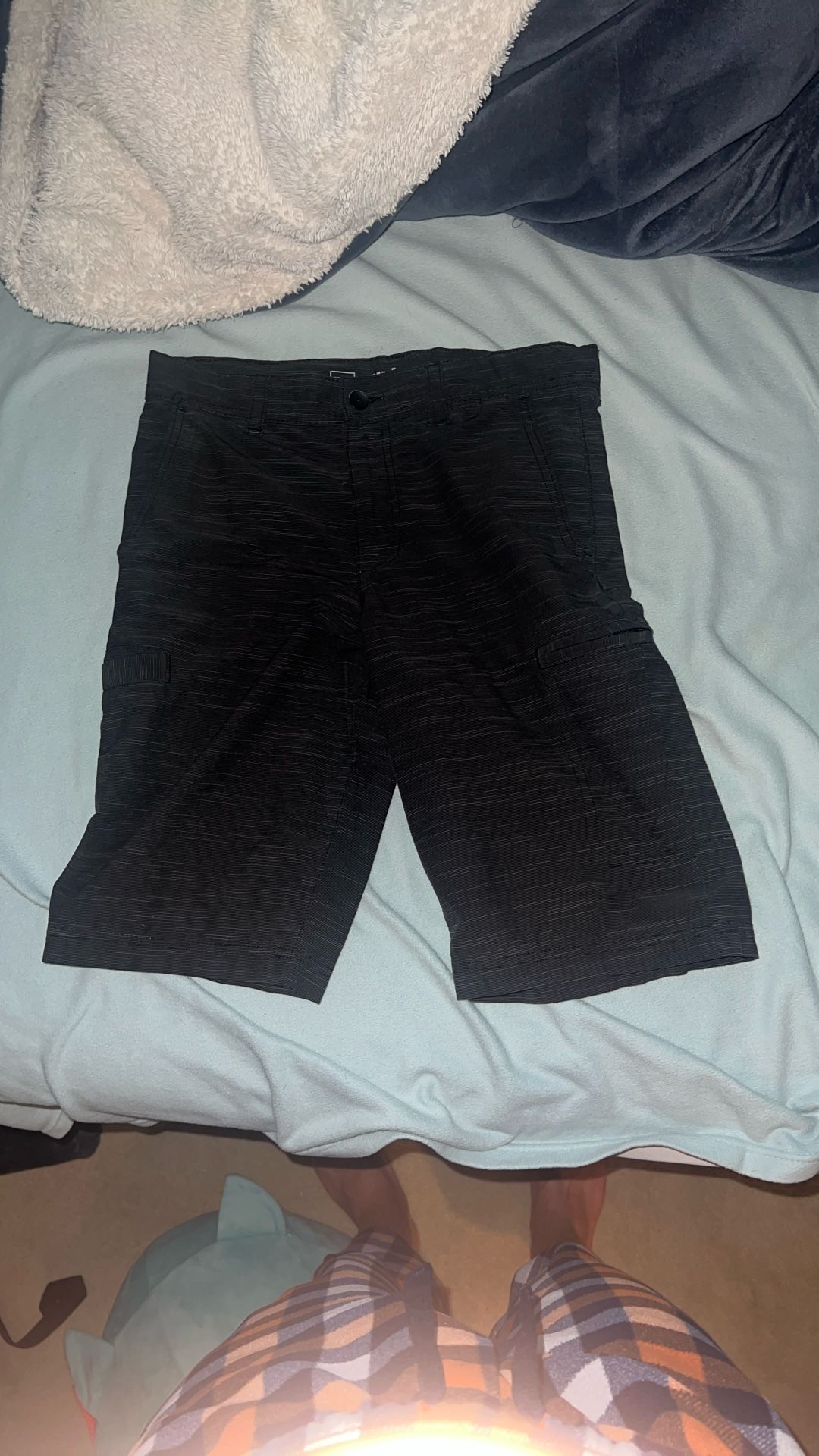Dark Grey Cargo Shorts For Youth