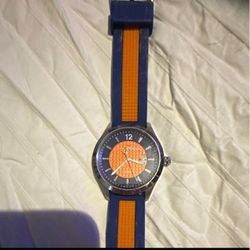 Tommy Bahama Blue and Orange Silicone Strap Watch