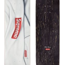 Supreme Box Logo Logo T-Shirt Skateboard (White - 8.5” x 32”)