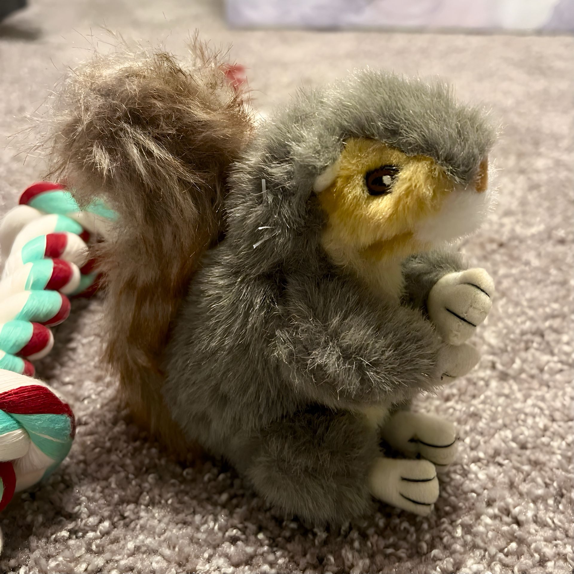New 6” Cute Grey Tree Squirrel Plush Stuffed Animal for Pets Children Toy Gift