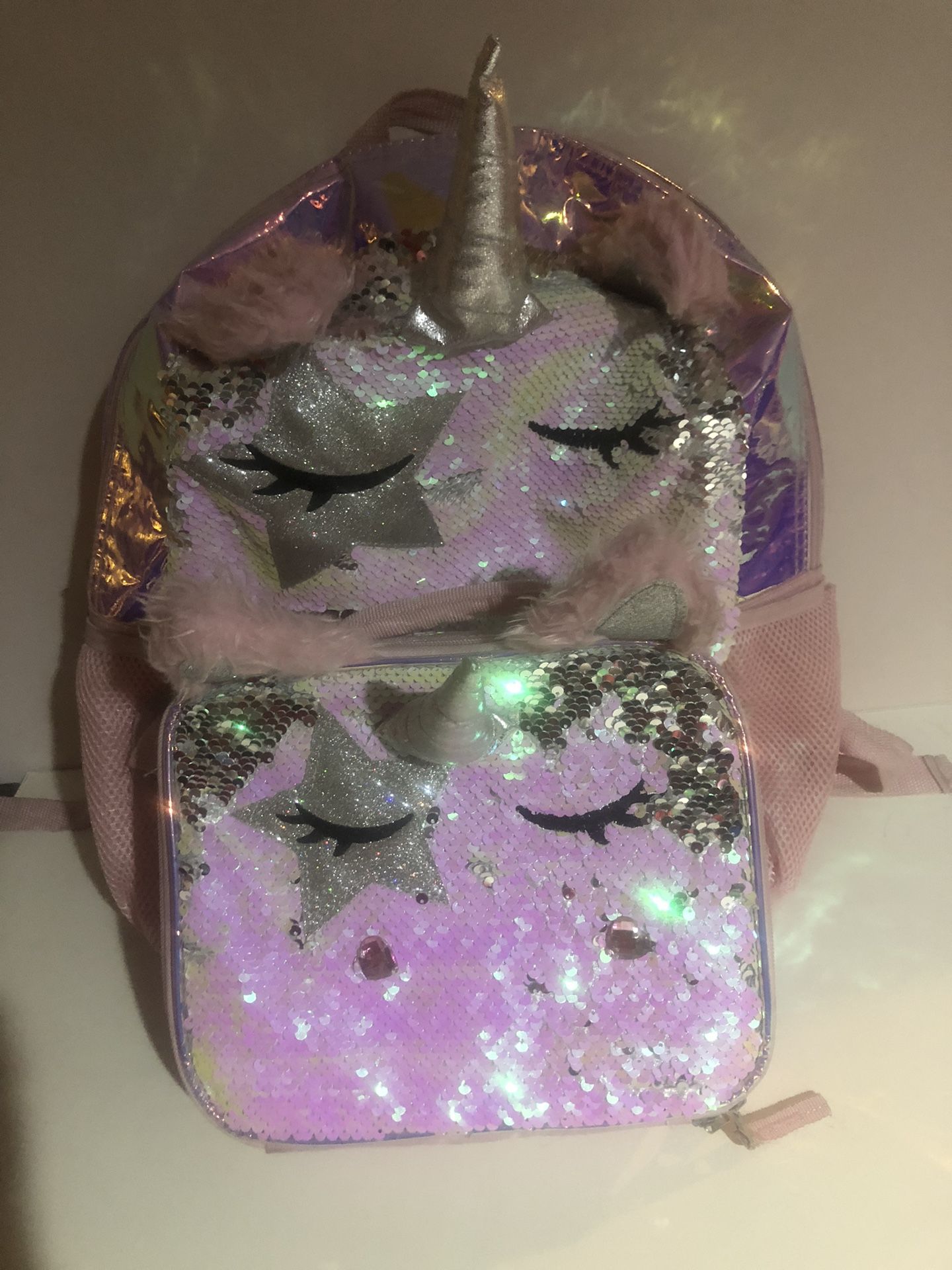 WonderNation Unicorn Backpack w/lunch bag