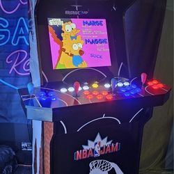 Retro Shaq Edition NBA Jam Arcade1up Cabinet With Over 15,000 Video Games 