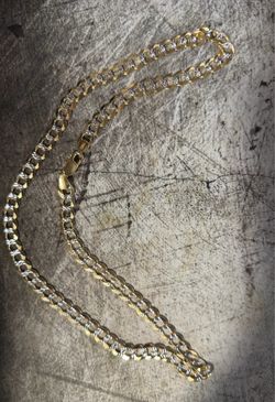 14k Goñd Two Tone Cuban Chain
