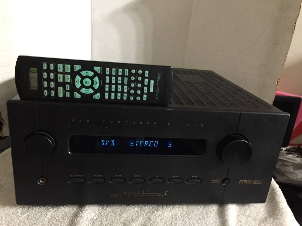 B&K AVR 507 S2 7.1 CH SURROUND SOUND RECEIVER/5 CH STEREO AMP W REMOTE . Made In USA