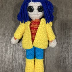 crochet coraline doll. 