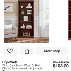 Harper & Bright Designs 5-Piece Round Natural Wood Top Extendable Dining Table Set with 15.8 in. Removable Leaf, 4 Cross Back Chairs