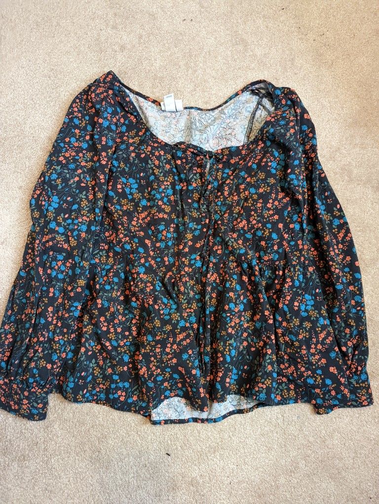 Flower Shirt Size 1X