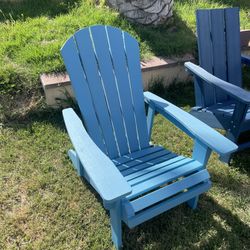 New Turquoise Serwall Reclining All Weather Outdoor Patio Adirondack Chair