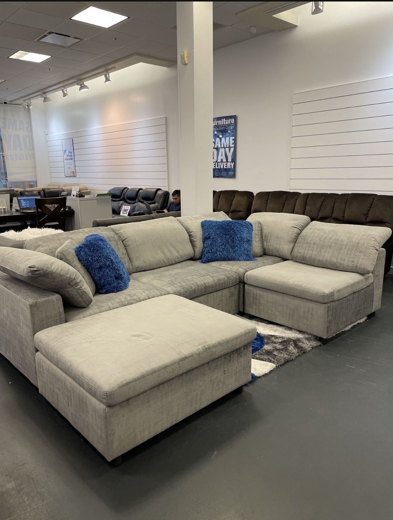 COMFY NEW LIMA SECTIONAL SOFA AND OTTOMAN SET ON SALE ONLY $799. IN STOCK SAME DAY DELIVERY π EASY FINANCING