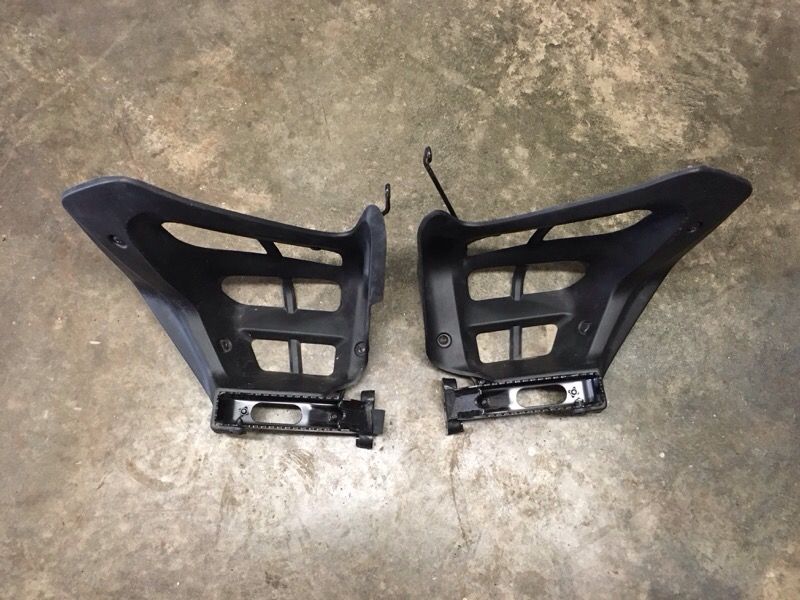 HONDA TRX450R HEEL GUARDS FOOT PEGS SET