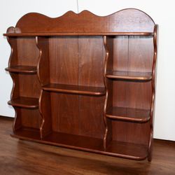 Antique Dutch Handmade Wooden Hutch Display Shelf