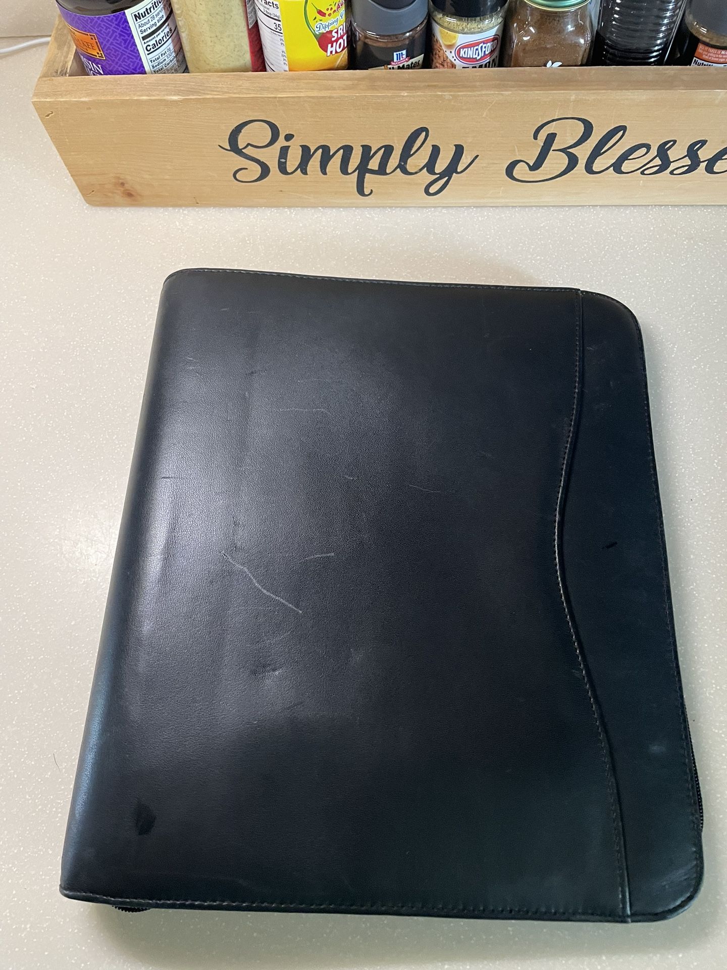 Day planner planner organizer, 13 x 11 leather