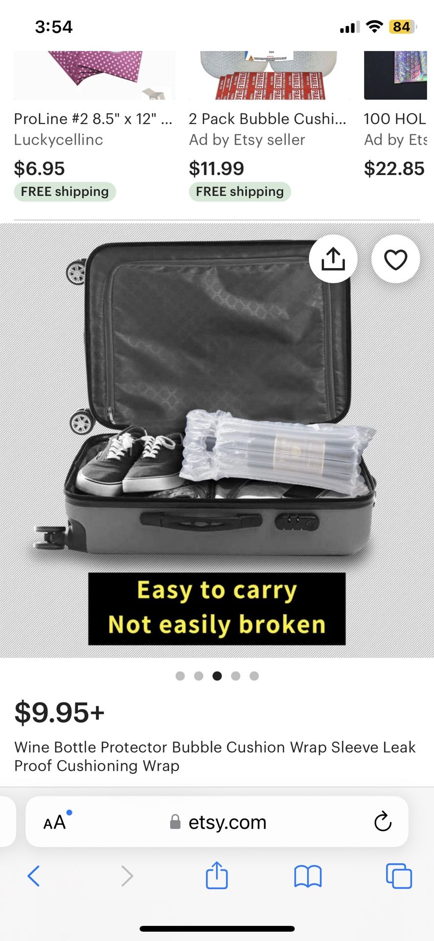 Keep Valuables VALUABLE sleeve Bubble Wrap