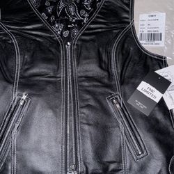 Women’s New Leather Vest XL 
