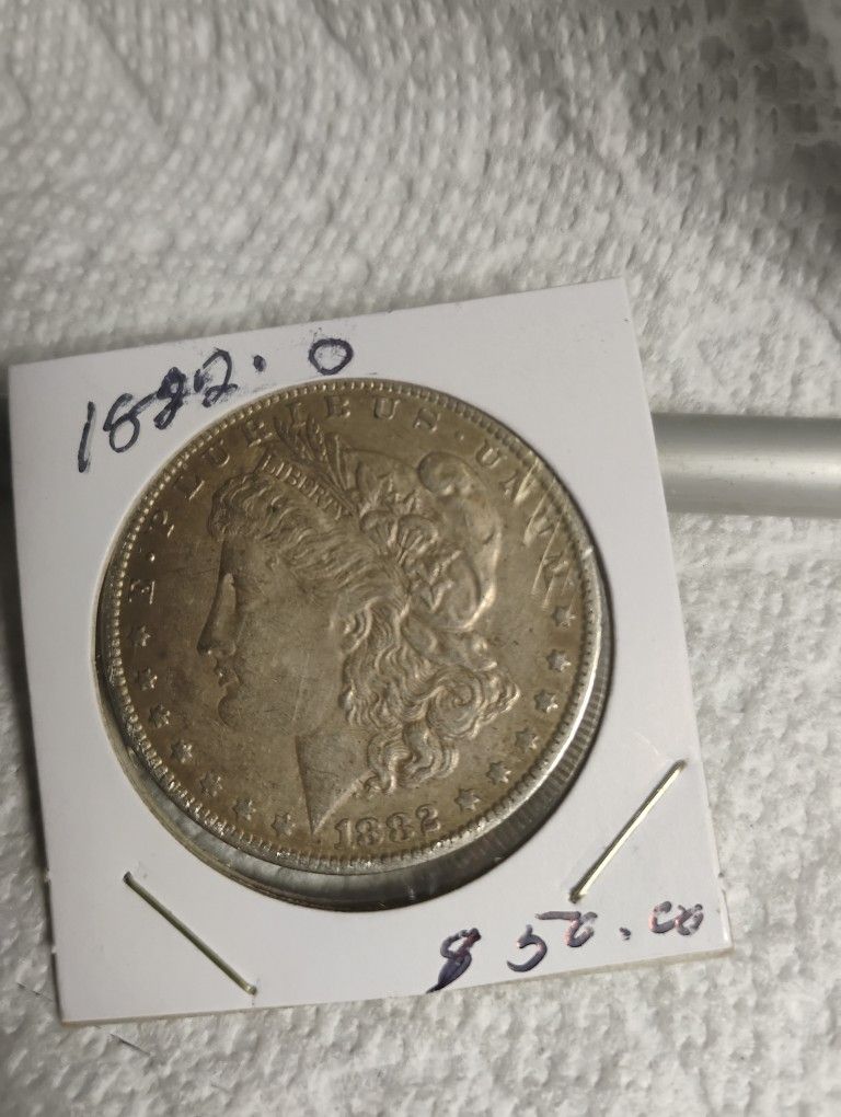 1882 0 Morgan Silver Dollar $50