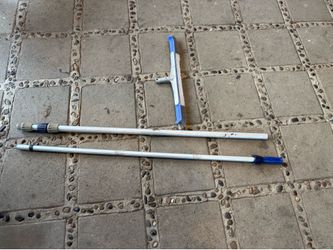 Pool Brush & Adjustable Aluminum Telescopic Pole
