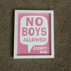 No Boys Sign (kids Room Decor)