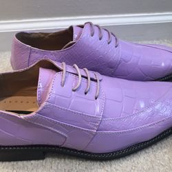 NEW Mens Lilac Lavender Prom Dress Shoes Milano Moda 10.5