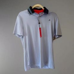 NWT Redvanly Men's Curtis Performance Athletic Golf Polo Shirt in Blue Size Small