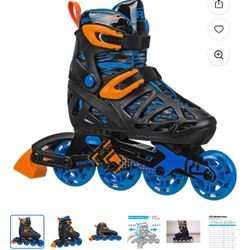 Roller Derby Tracer Boy's Adjustable Inline Skate Medium USA 2-5