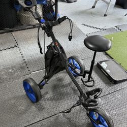 Golf Push Cart With Seat