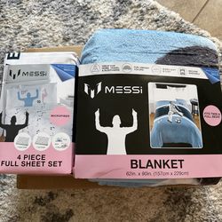 Messi soccer full sheet set plus blanket