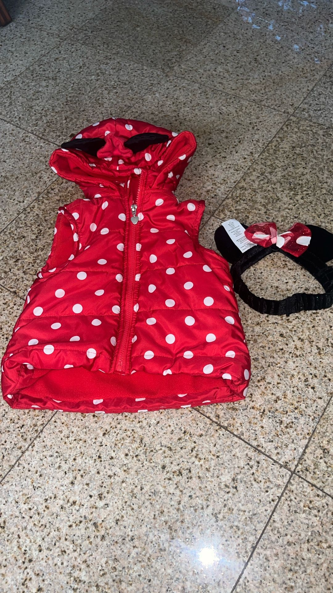 Disney Minnie Mouse Puffer Best And Headband Size 3t