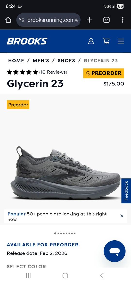 Brand New Men's Brooks Glycerin 23 Size 13