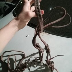 Designer Leather Bridle With Bit And Reins  