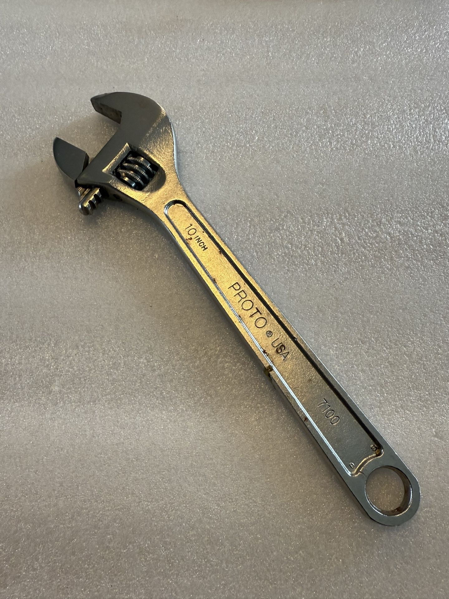 Vintage PROTO USA 10” Adjustable Wrench #7100