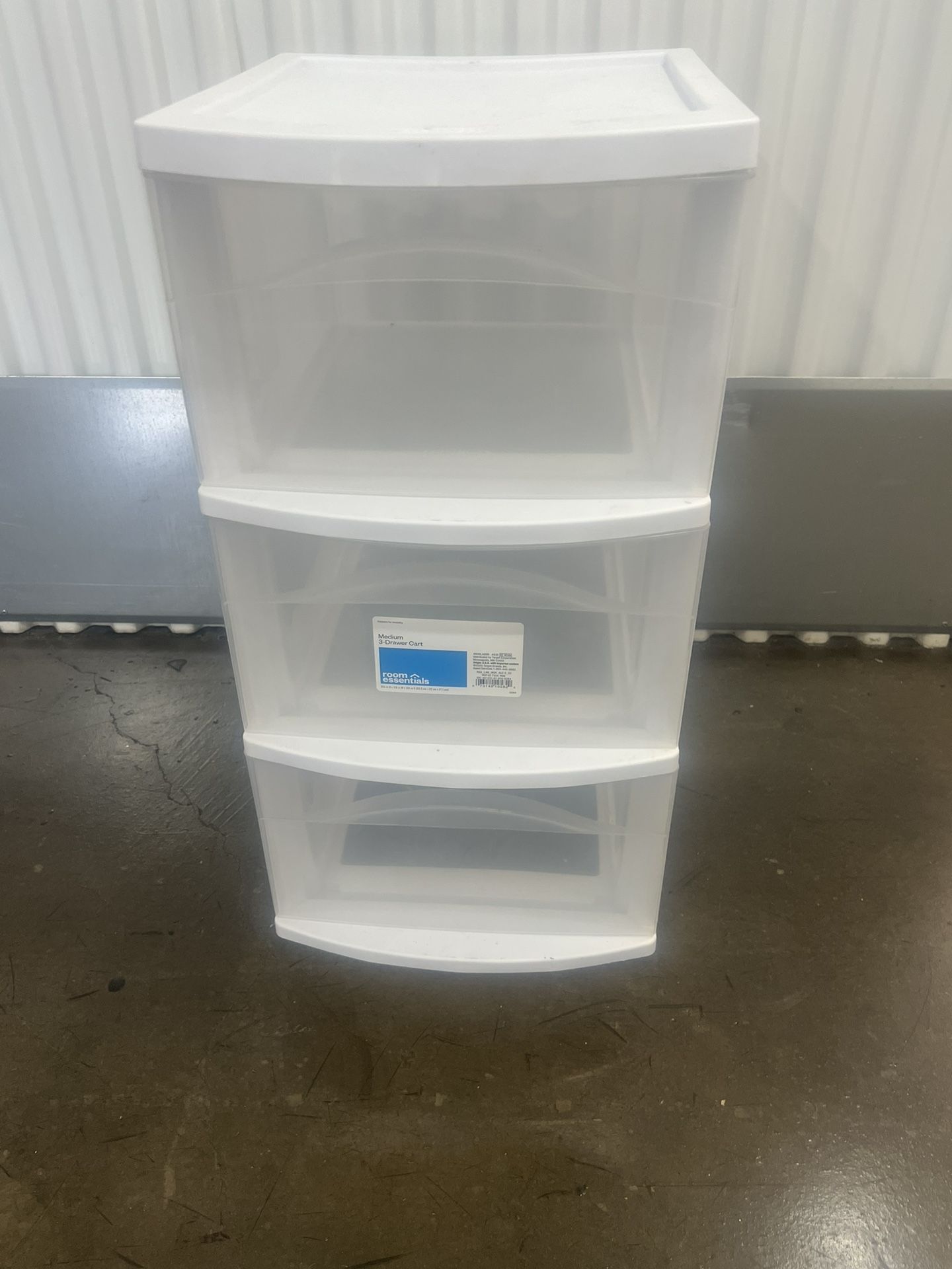3 Drawer Plastic Storage Drawers . See Last Picture For Dimensions 