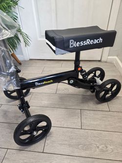 BlessReach Knee Scooter Walker for Adults Foot Injuries Ankle Surgery, Knee Scooters