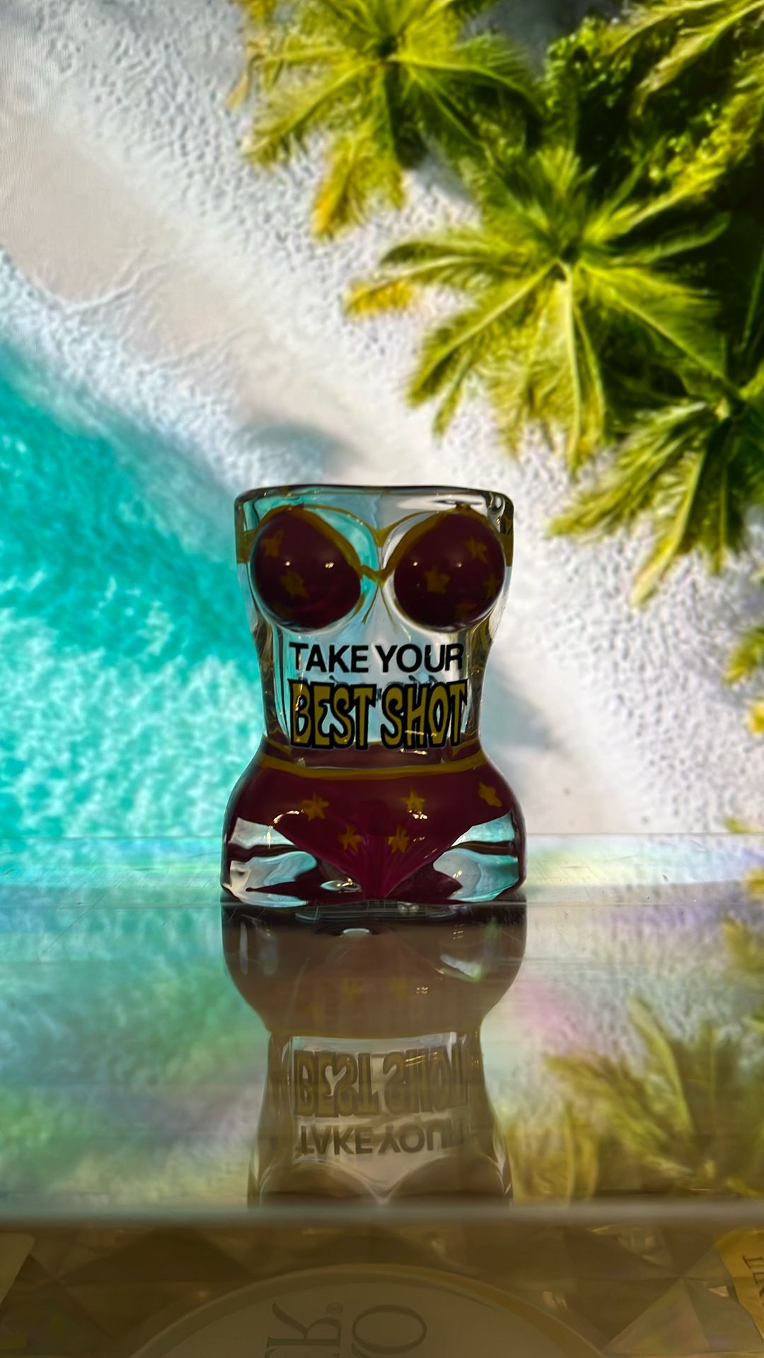 Purple and yellow Bikini Shot Glass