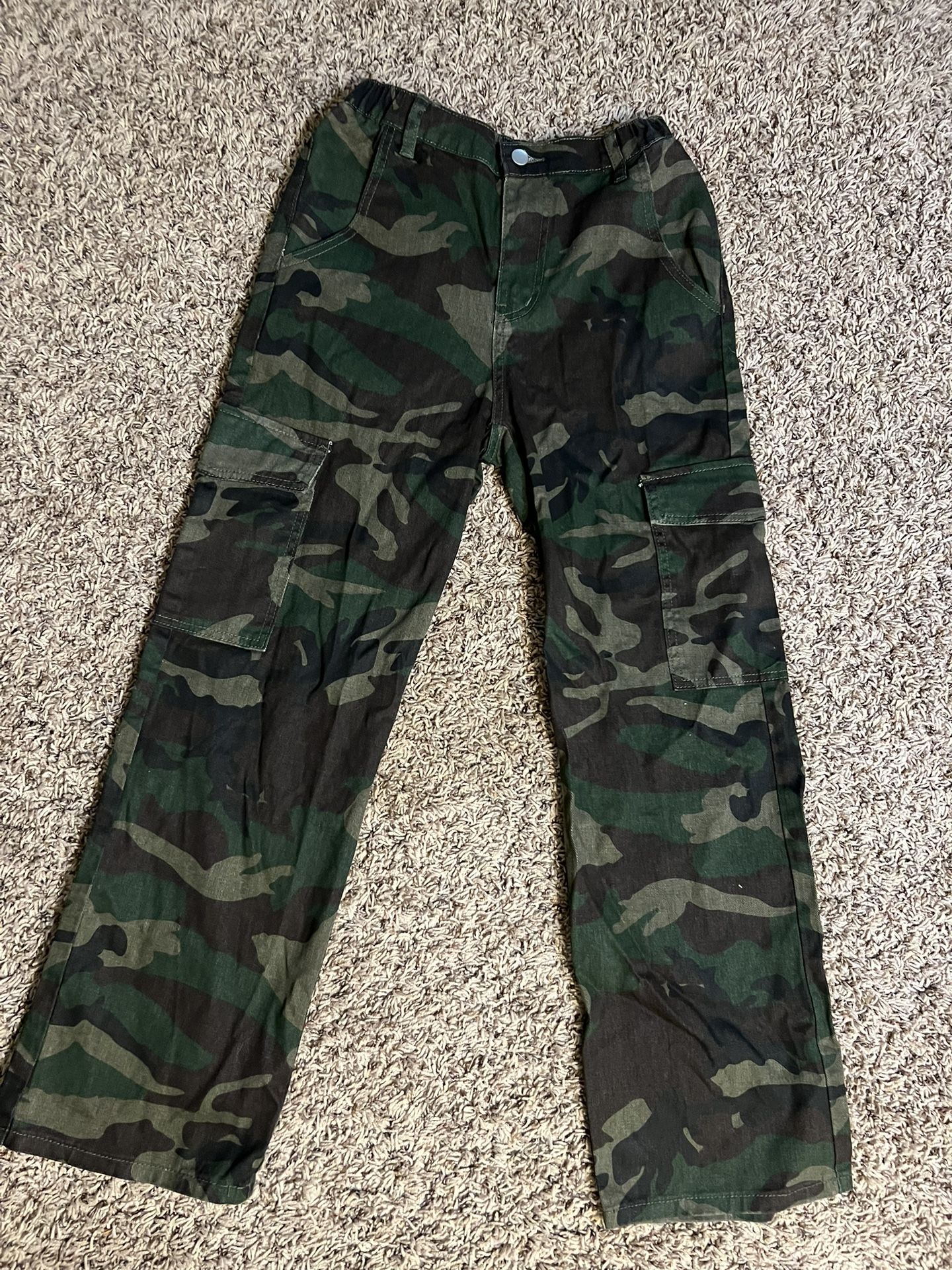 teen Girl Camouflage Wide-leg Jeans!