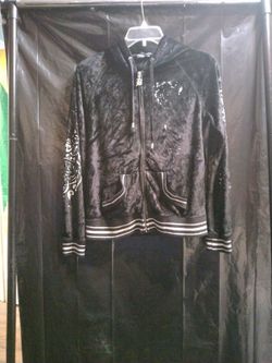 BCBG Maxaria Women's Black Jogger Jacket.