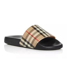 Burberry Furley Vintage Check Slide Sandals - Size 39