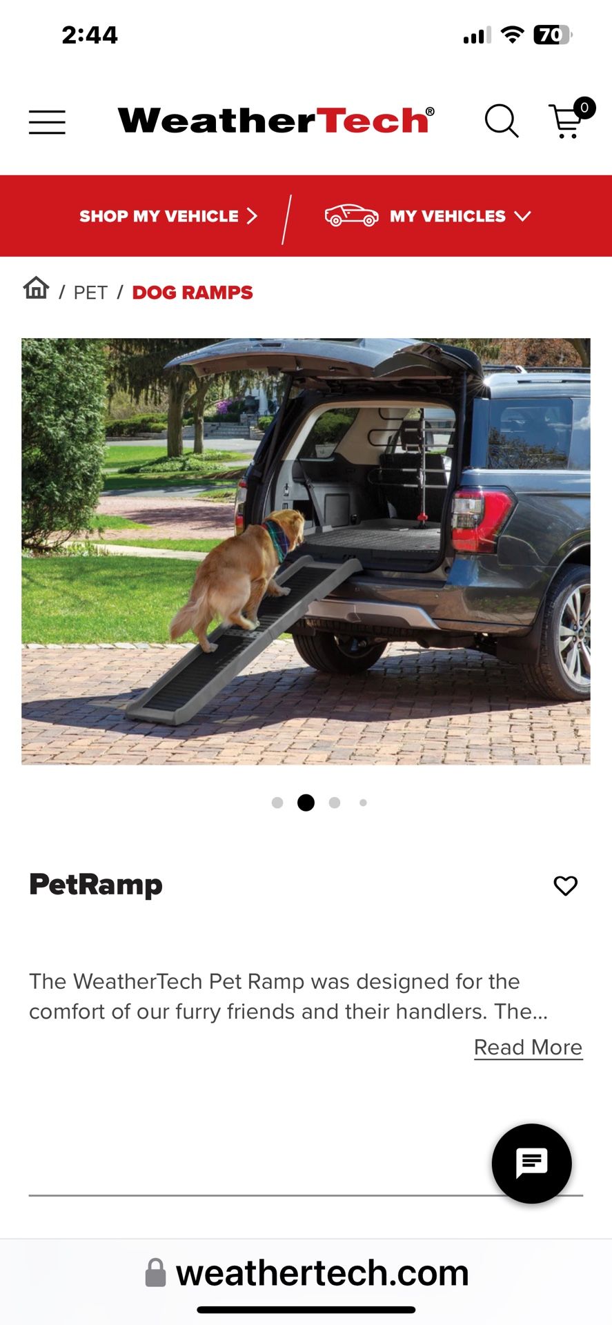 Weathertech Pet Comfort Vehicle Ramp